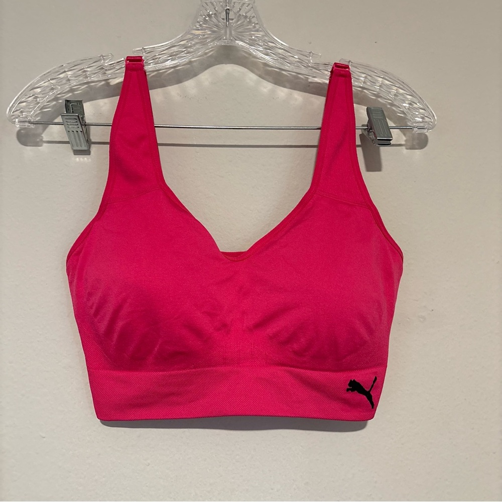 Puma Women's Vibrant Pink Sports Bra